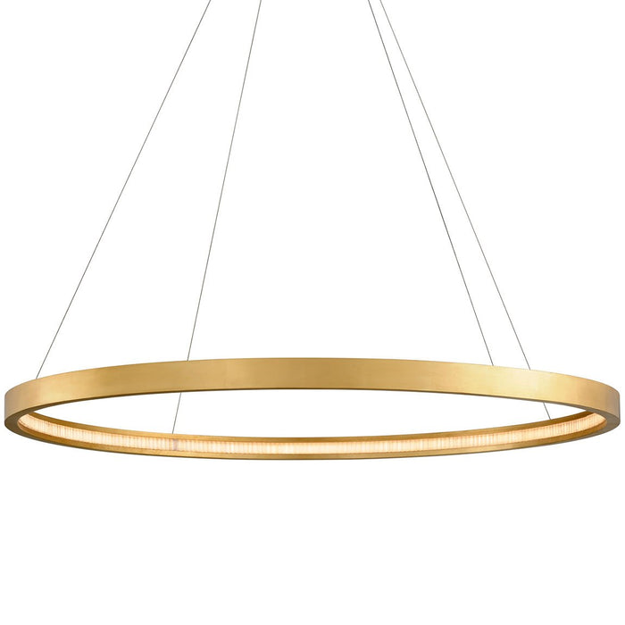 Jasmine 56" LED Circular Frame Pendant - Gold Leaf