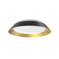 Load image into Gallery viewer, Jasper Small LED Flushmount - Black/Gold Finish
