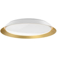 Load image into Gallery viewer, Jasper Large LED Flushmount - White/Gold Finish
