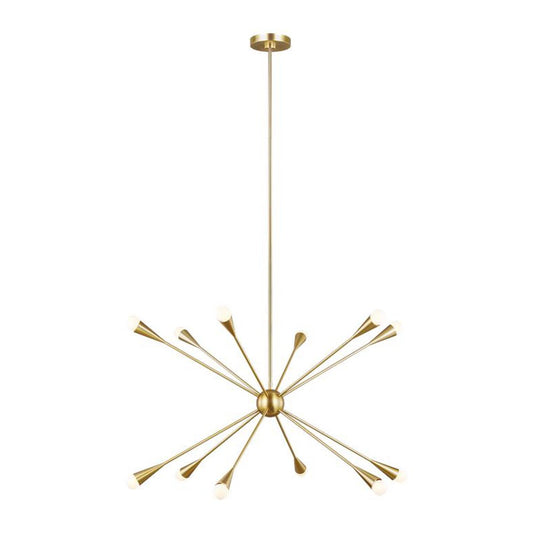 Jax Large Chandelier - Burnished Brass Finish