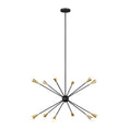 Load image into Gallery viewer, Jax Large Chandelier - Matte Black/Burnished Brass Finish
