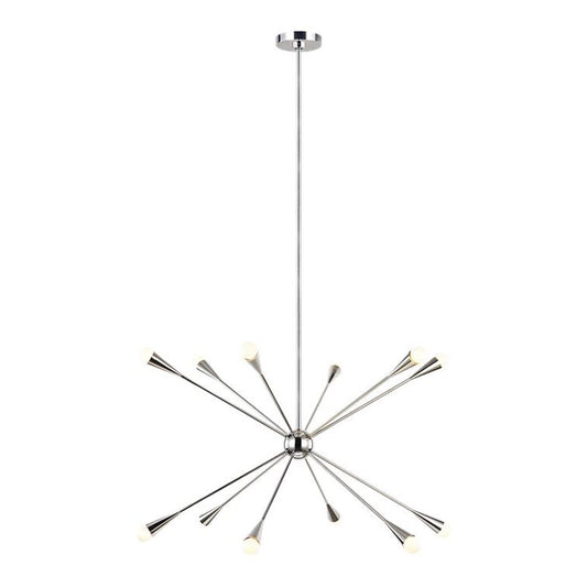 Jax Large Chandelier - Polished Nickel Finish