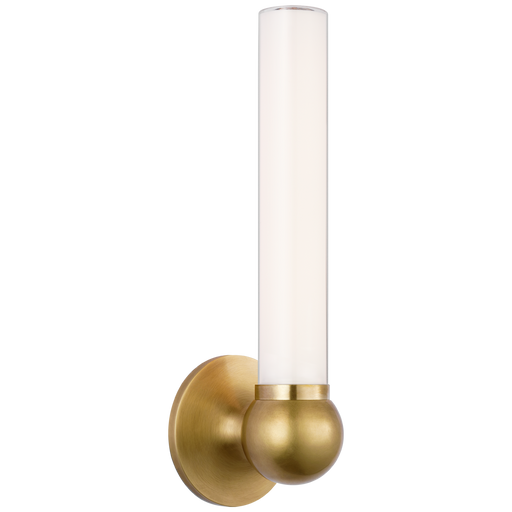 Jeffery Tall Bath Sconce - Hand-Rubbed Antique Brass Finish