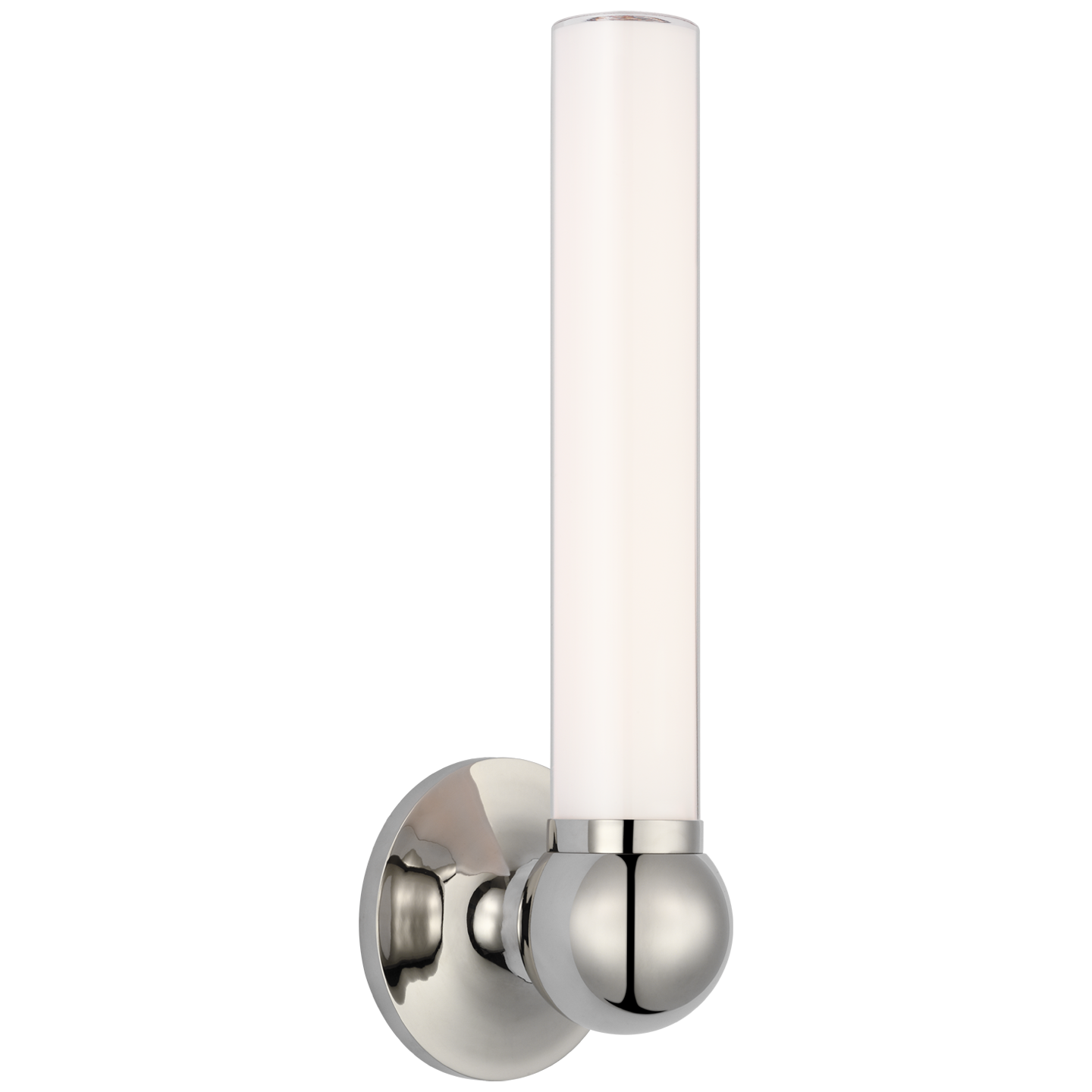 Jeffery Tall Bath Sconce - Polished Nickel Finish