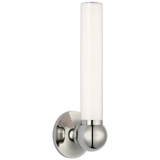 Jeffery Tall Bath Sconce - Polished Nickel Finish