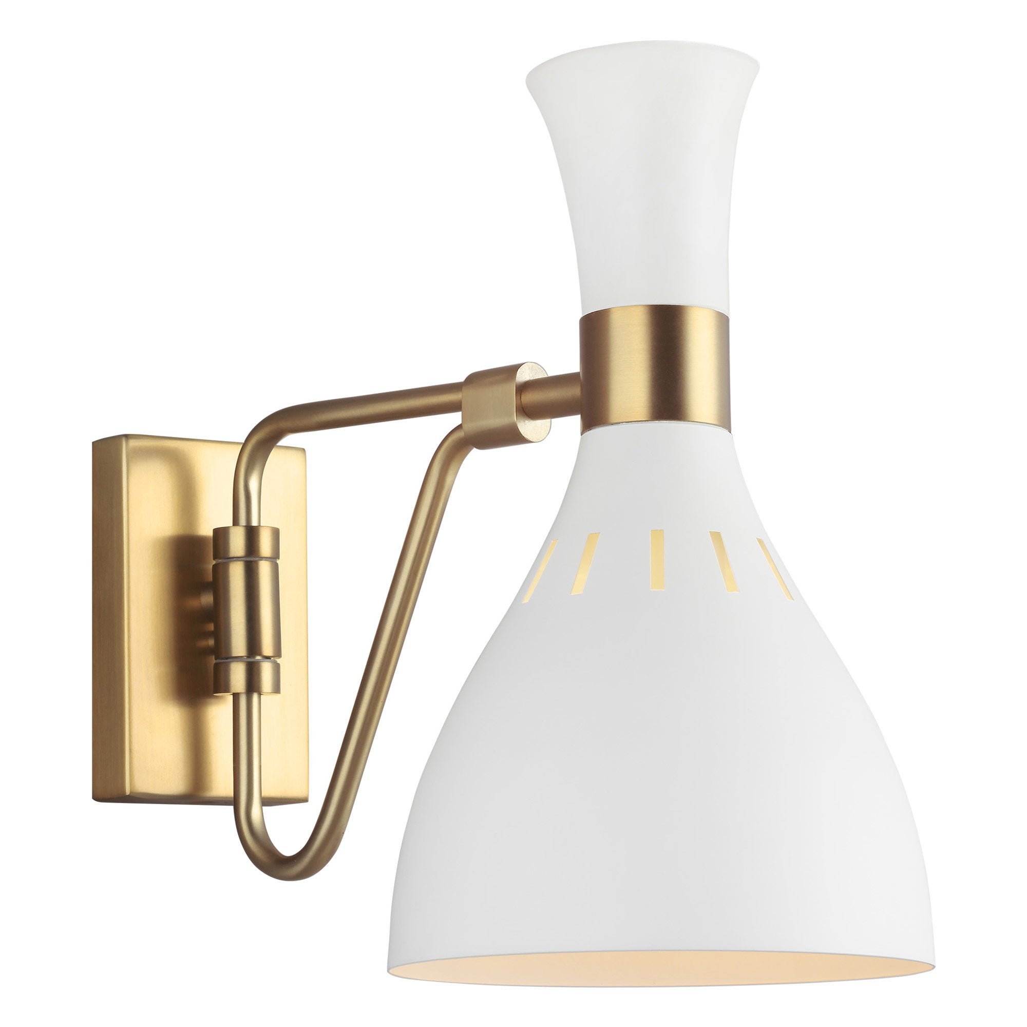 Joan Swing Arm Wall Sconce - Matte White Finish