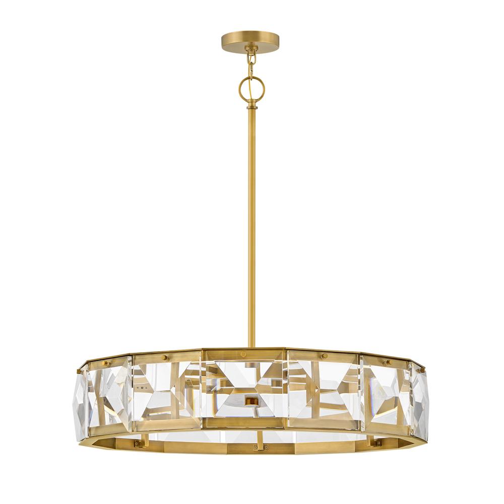 Jolie Large Chandelier - Heritage Brass Finish