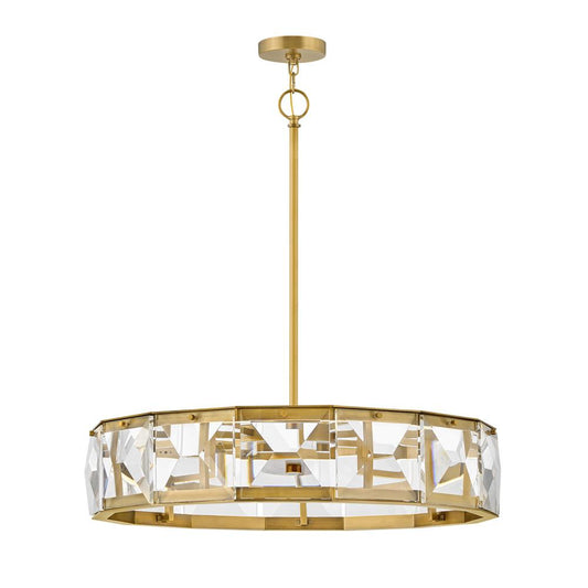 Jolie Large Chandelier - Heritage Brass Finish