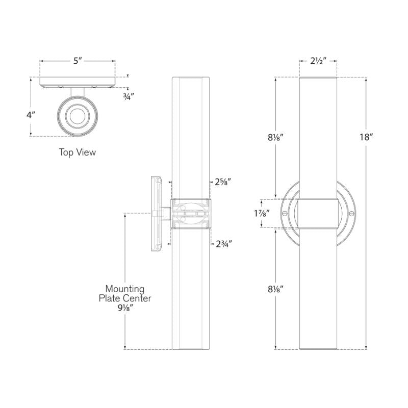 Jones Medium Double Sconce - Diagram