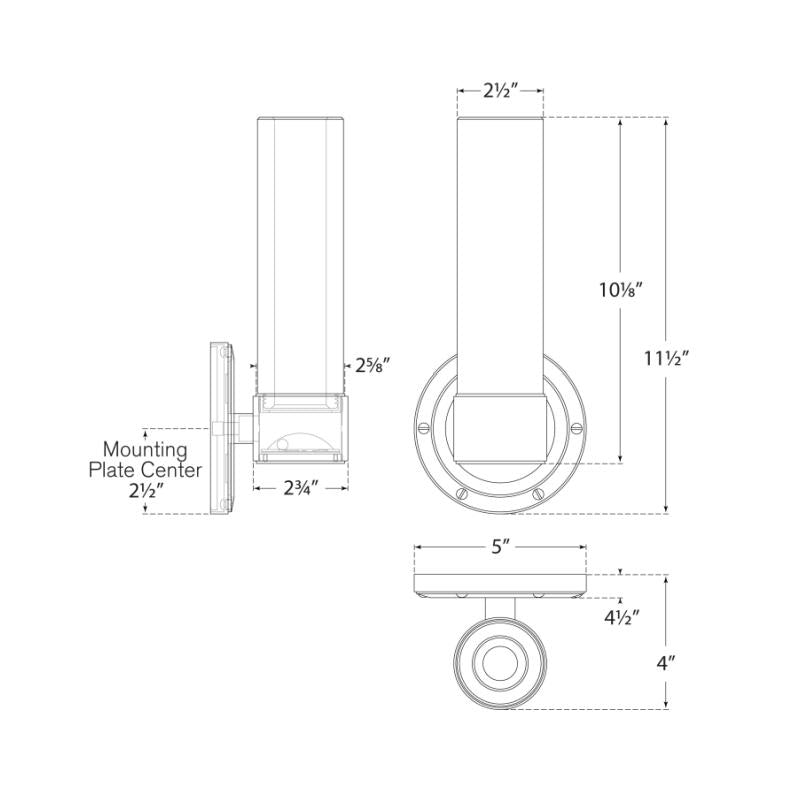 Jones Small Single Sconce - Diagram