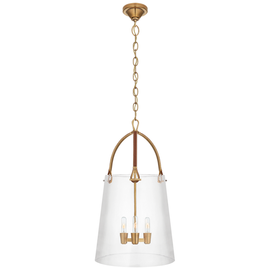 Julian Large Lantern - Natural Brass Finish