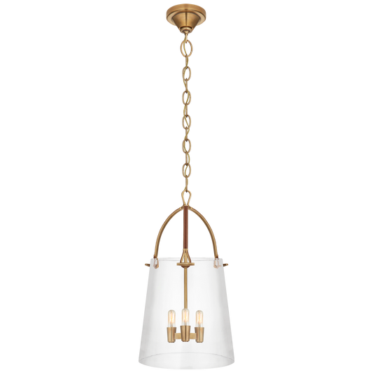 Julian Medium Lantern - Natural Brass Finish