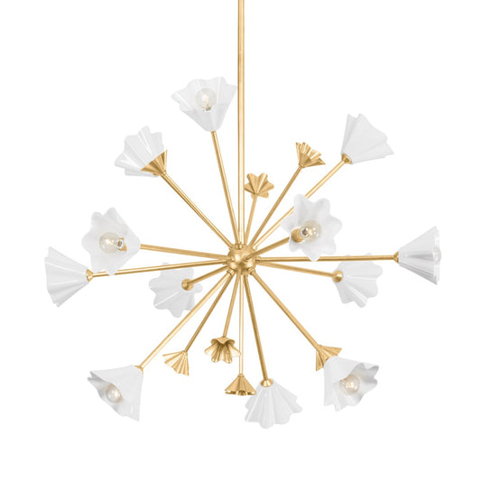 Julieta Chandelier - Vintage Gold Leaf