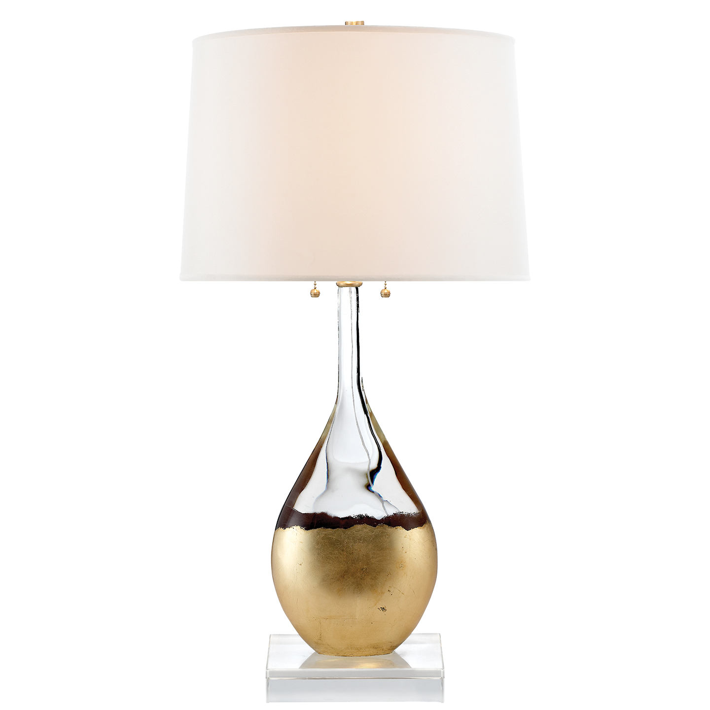 Juliette Table Lamp - Crystal and Gild with Silk Shade