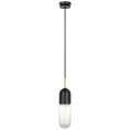 Load image into Gallery viewer, Junio Single Light Pendant Bronze/Hand-Rubbed Antique Brass Clear Glass
