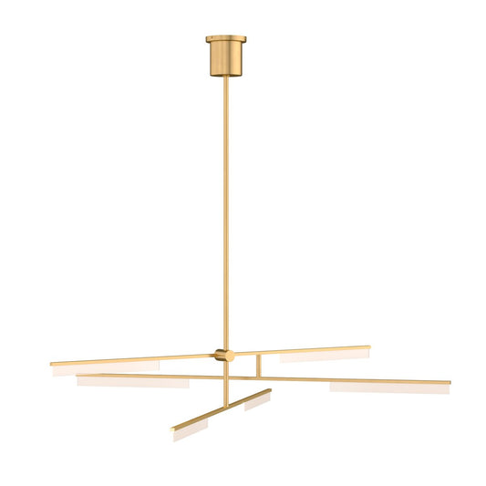 Klee 6-Light Chandelier - Natural Brass Finish
