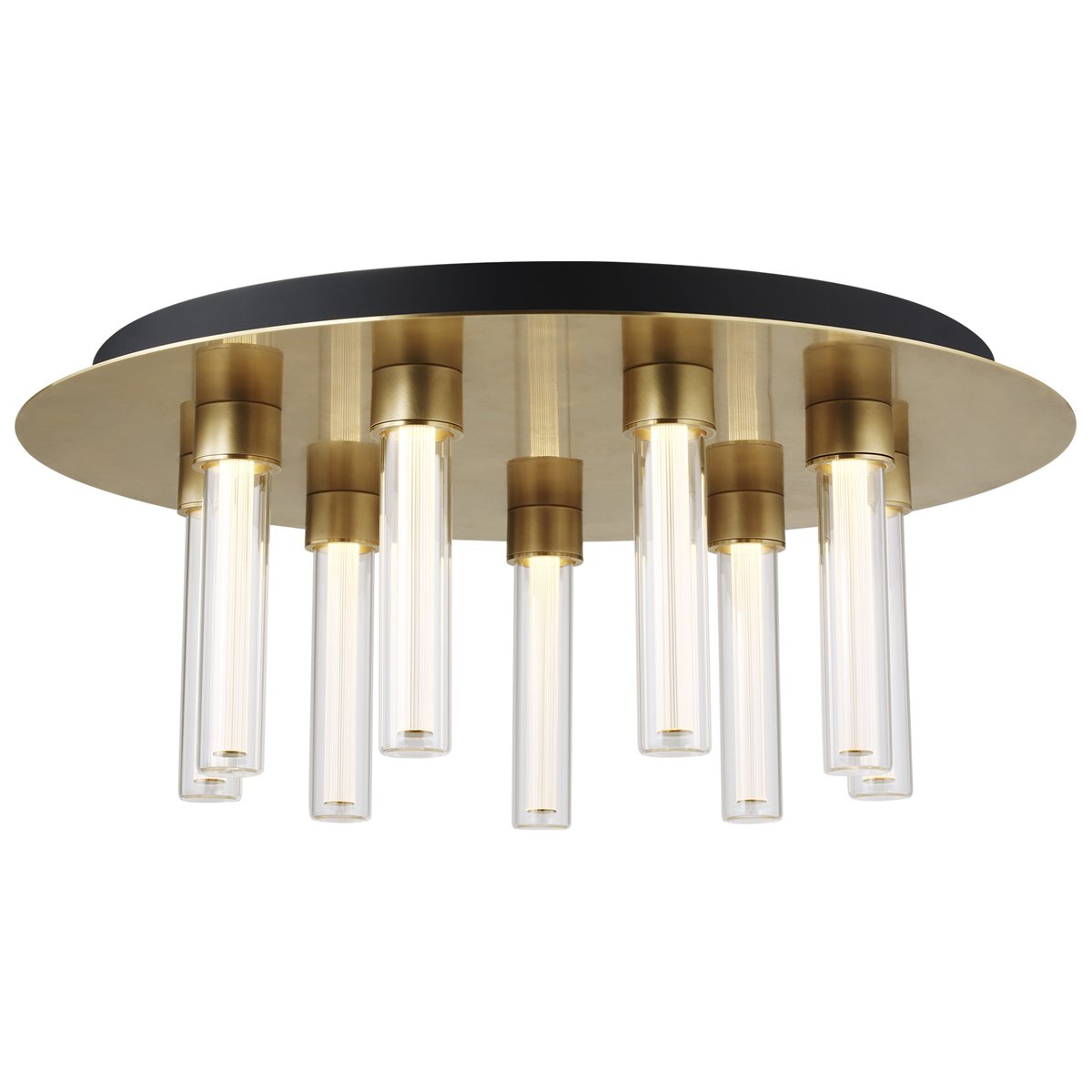 Kola 22 Flush Mount - Natural Brass Finish