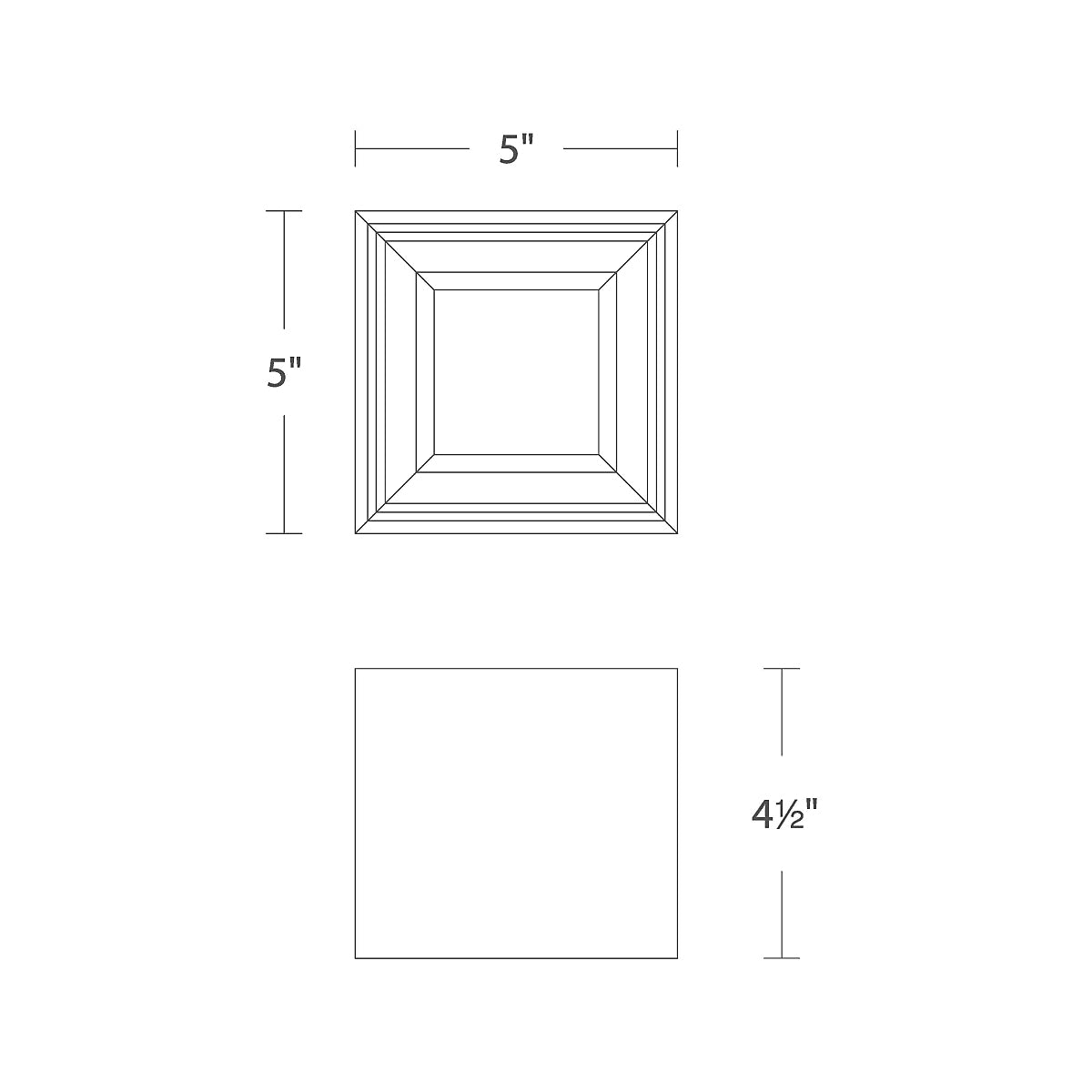 Kube Flush Mount - Diagram