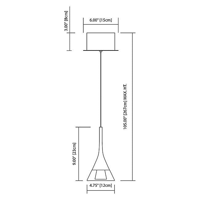 Kabru LED Mini Pendant - Diagram