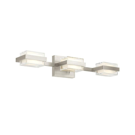 Kamden 3-Light Standard Bath Bar - Satin Nickel Finish