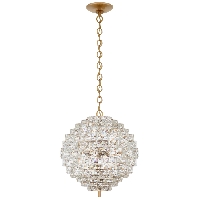 Karina Medium Sphere Chandelier - Antique-Burnished Brass Finish