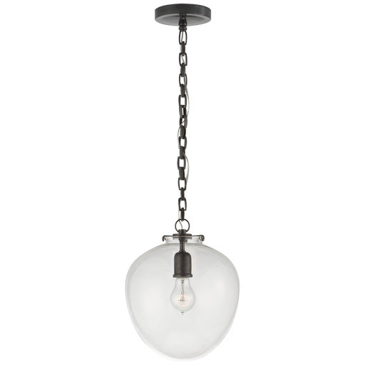 Katie Acorn Pendant - Bronze Finish Clear Glass
