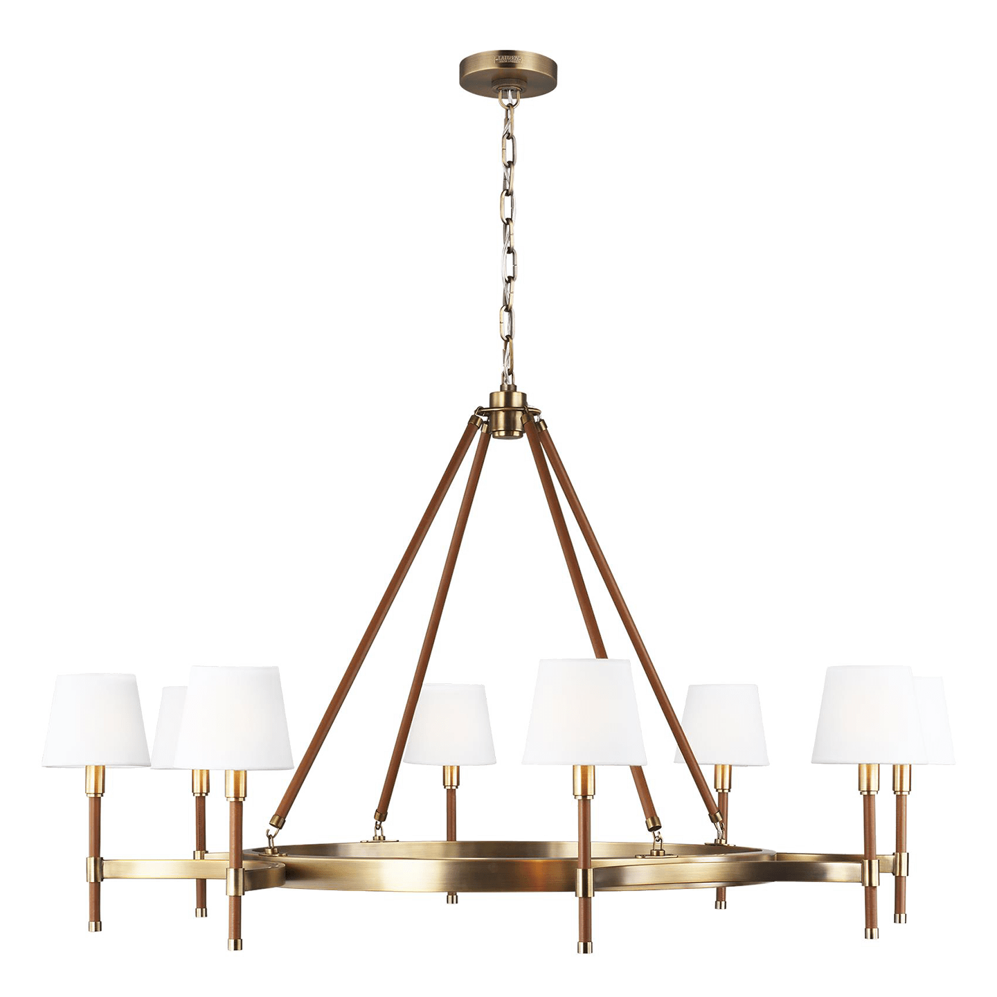 Katie Large Chandelier - Time Worn Brass Finish