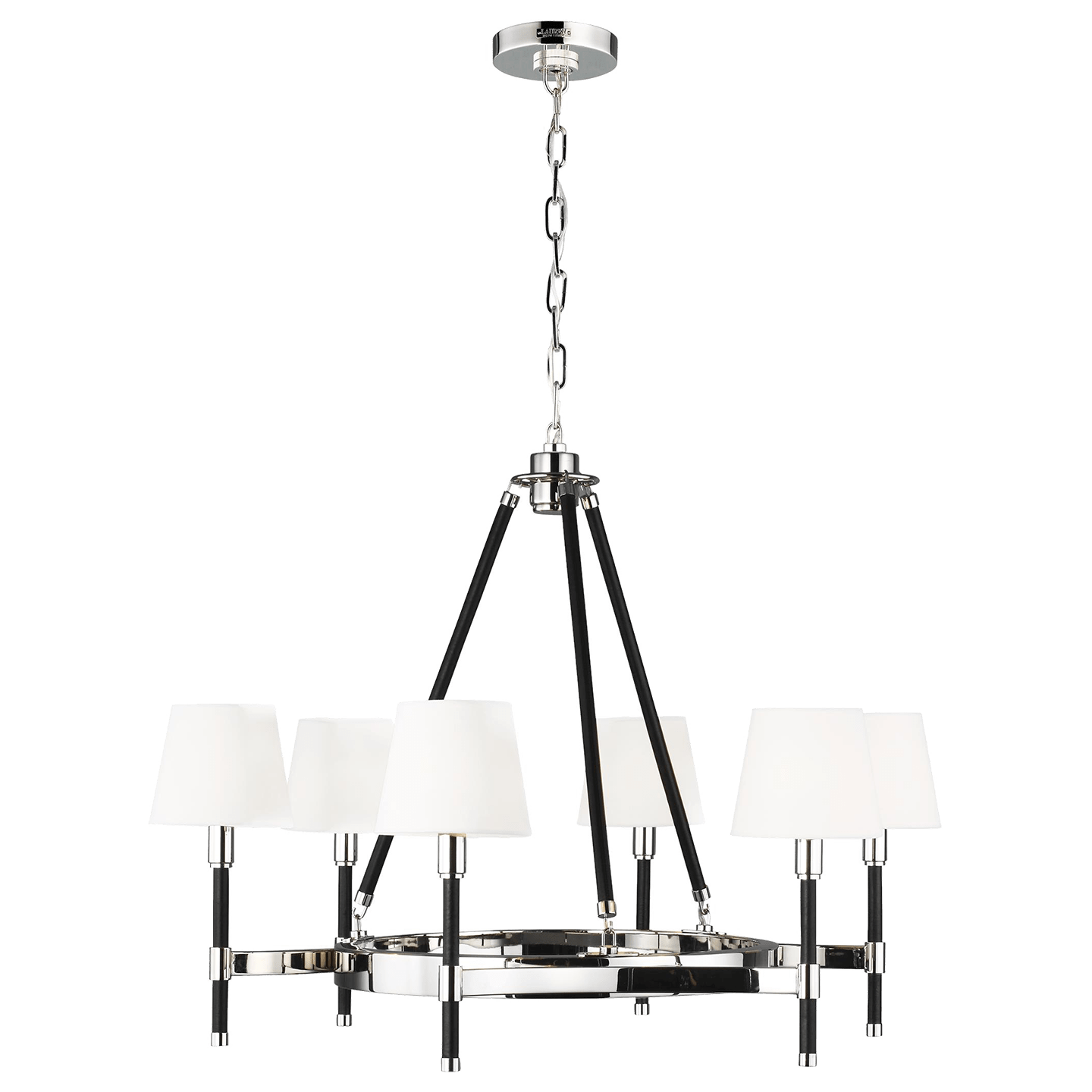 Katie Medium Chandelier - Polished Nickel Finish