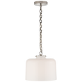 Load image into Gallery viewer, Katie Dome Pendant - Polished Nickel Finish White Glass
