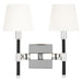 Katie Double Wall Sconce - Polished Nickel Finish