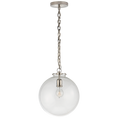 Load image into Gallery viewer, Katie Globe Pendant - Polished Nickel Finish Clear Glass
