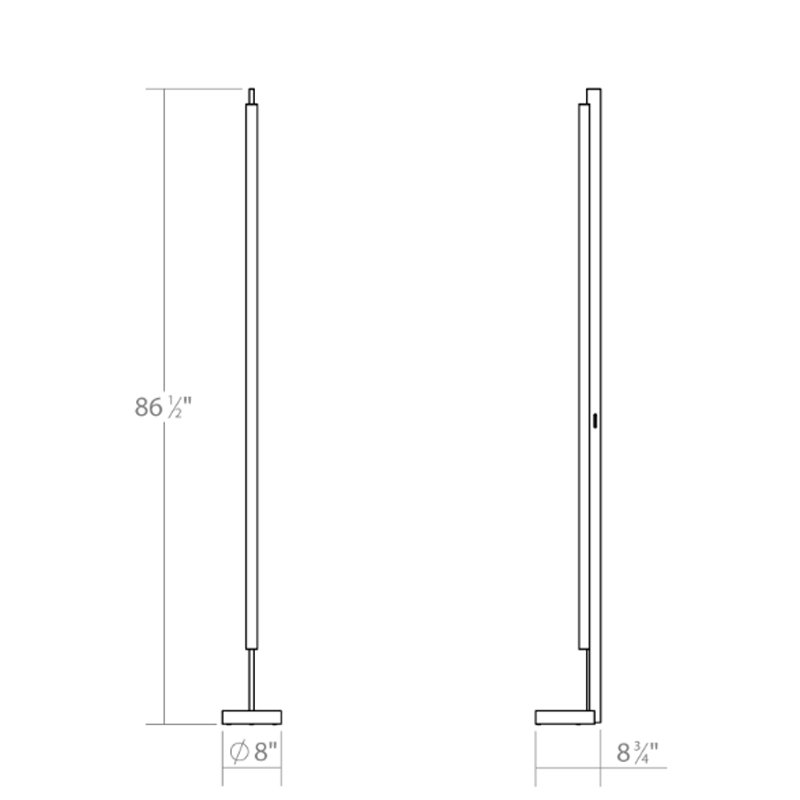 Keel LED Floor Lamp - Diagram