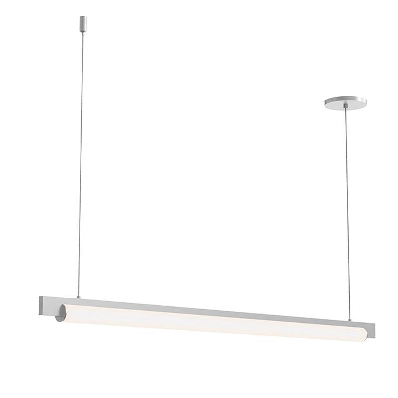 Keel 44" LED Pendant - Bright Satin Aluminum Finish