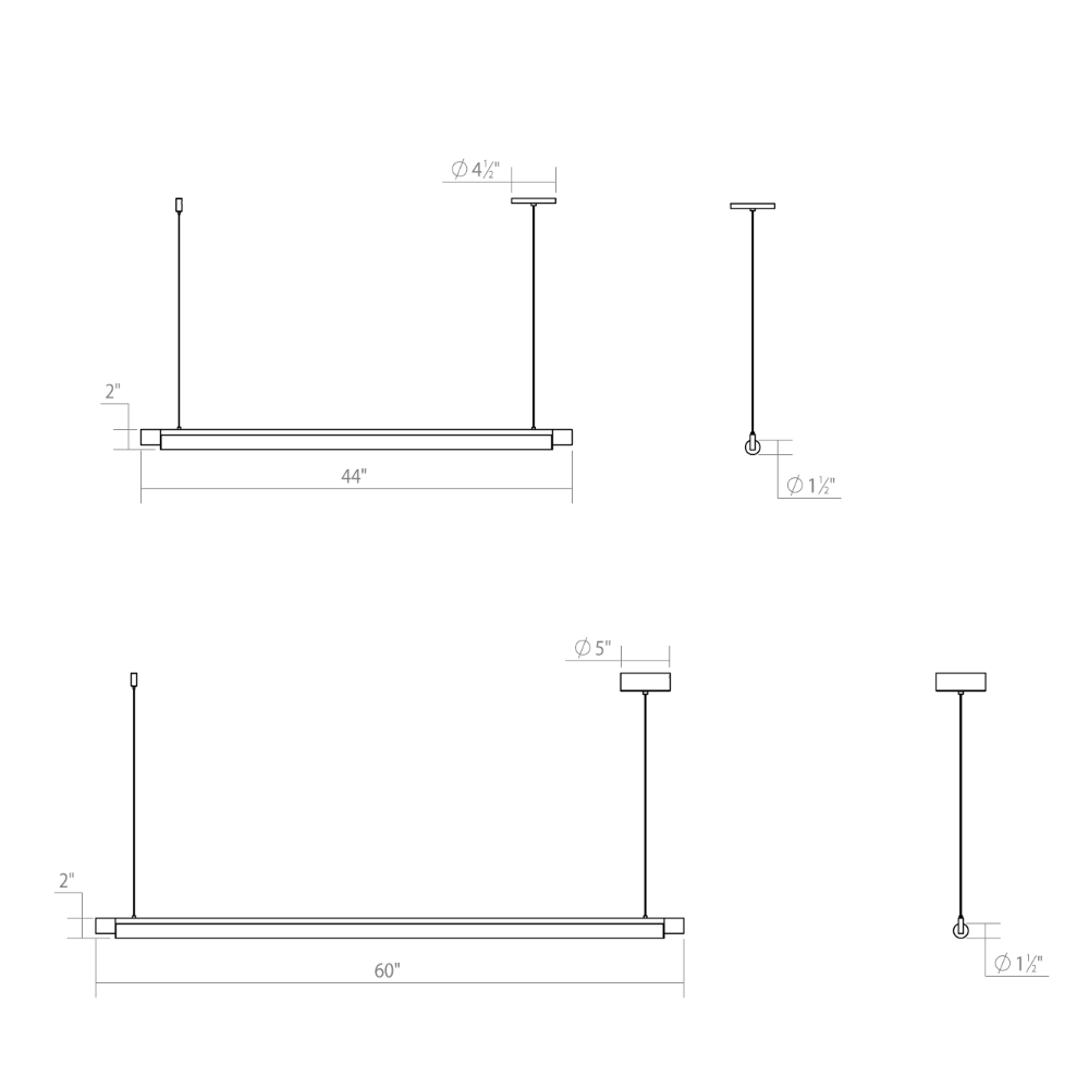 Keel LED Pendant - Diagram