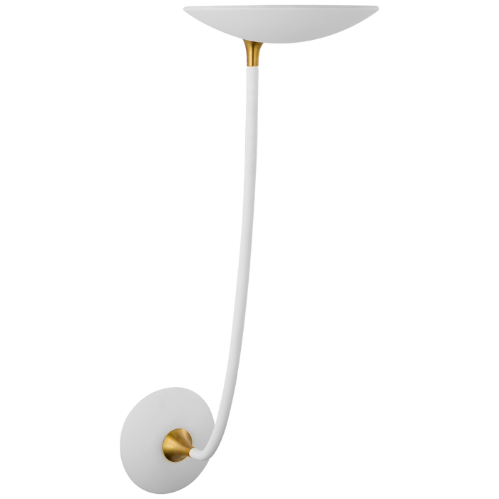 Keira Large Sconce - Matte White/Hand-Rubbed Antique Brass Finish