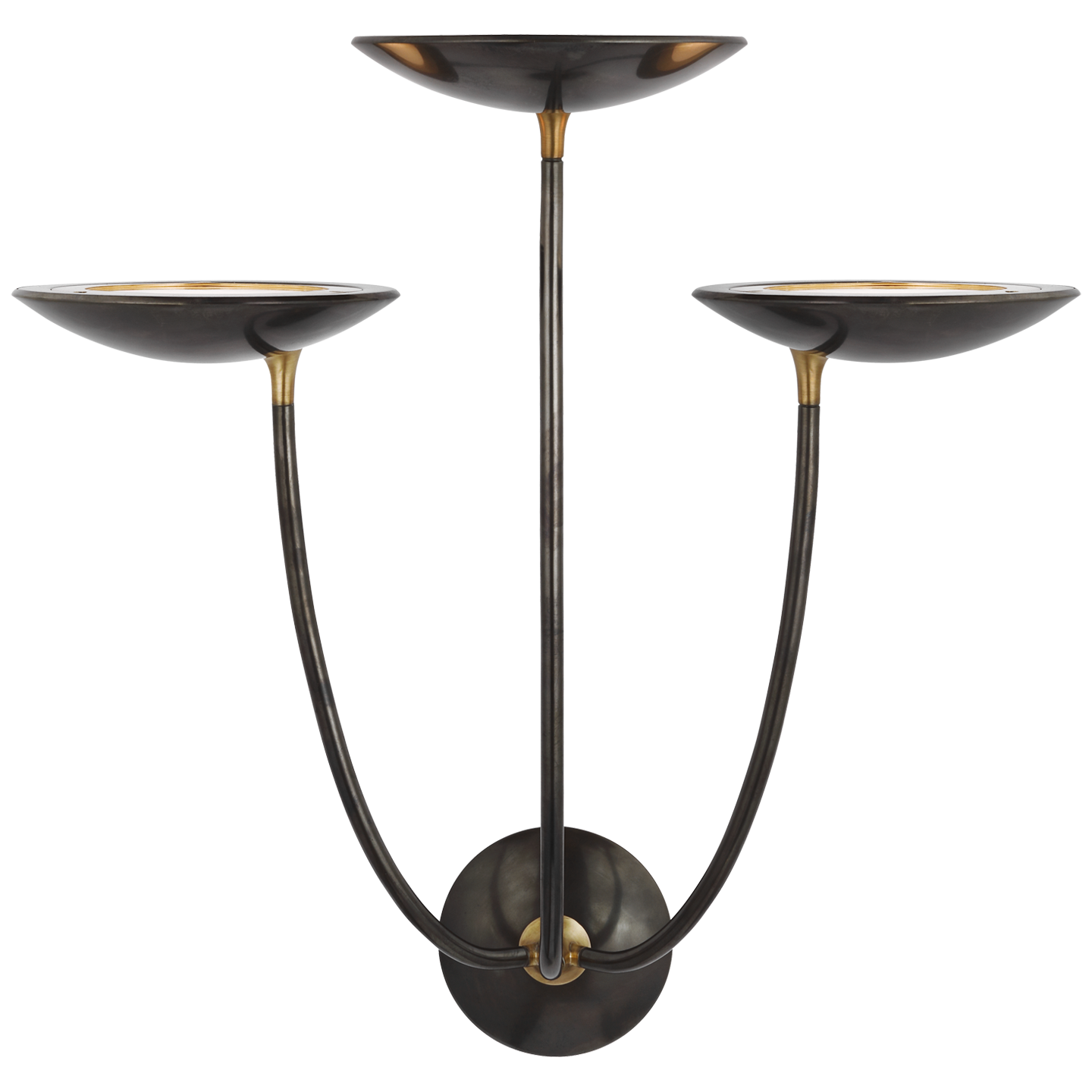 Keira Large Triple Sconce - Bronze/Hand-Rubbed Antique Brass Finish