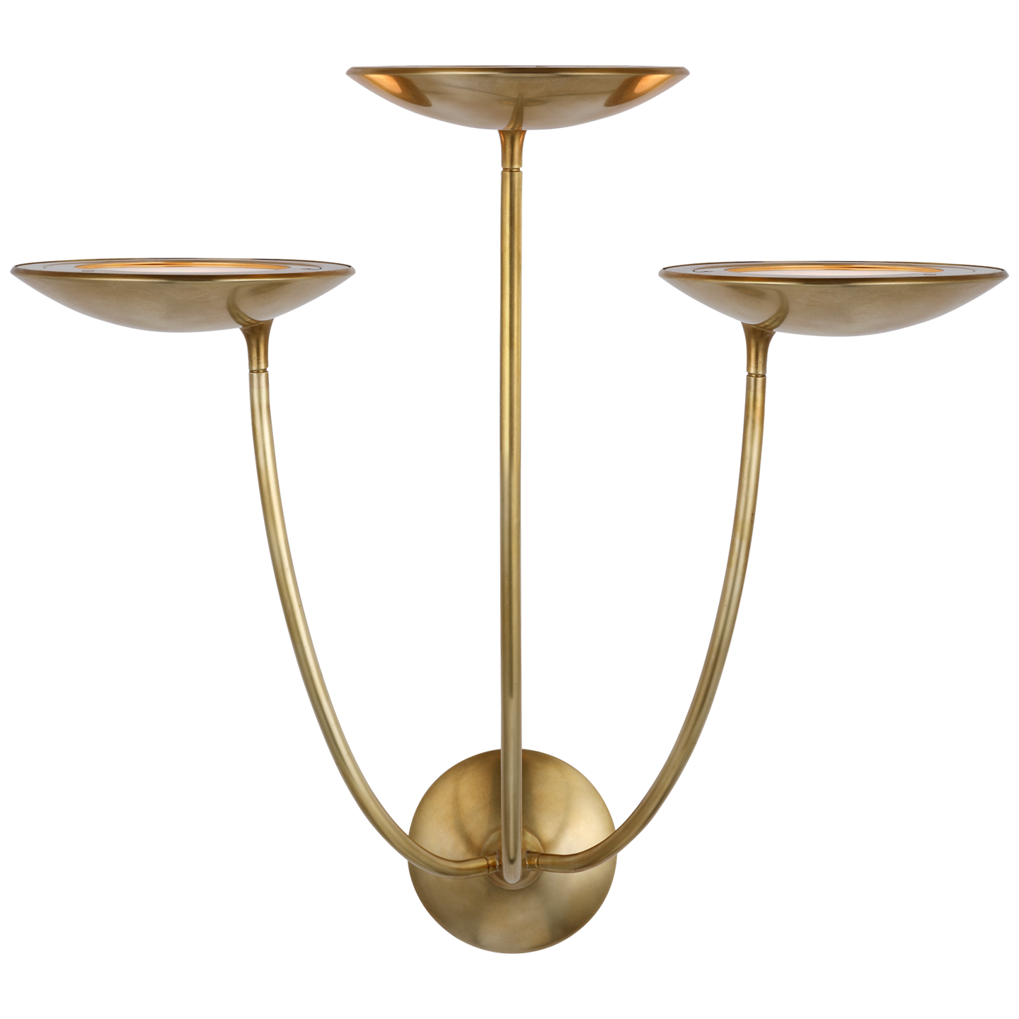 Keira Large Triple Sconce - Hand-Rubbed Antique Brass Finish