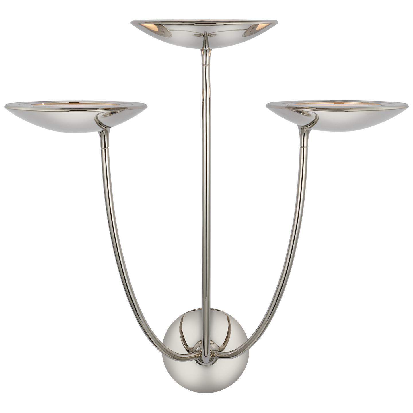 Keira Large Triple Sconce - Polished Nickel Finish