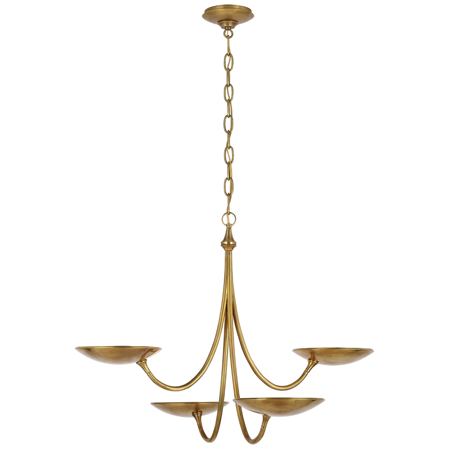 Keira Medium Chandelier - Hand-Rubbed Antique Brass Finish