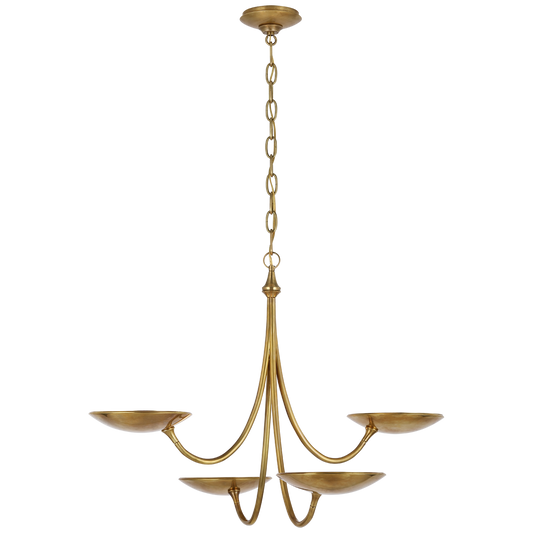 Keira Medium Chandelier - Hand-Rubbed Antique Brass Finish