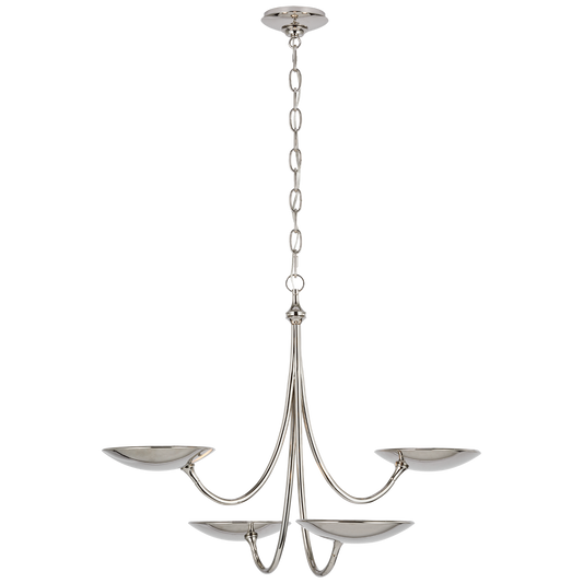 Keira Medium Chandelier - Polished Nickel Finish