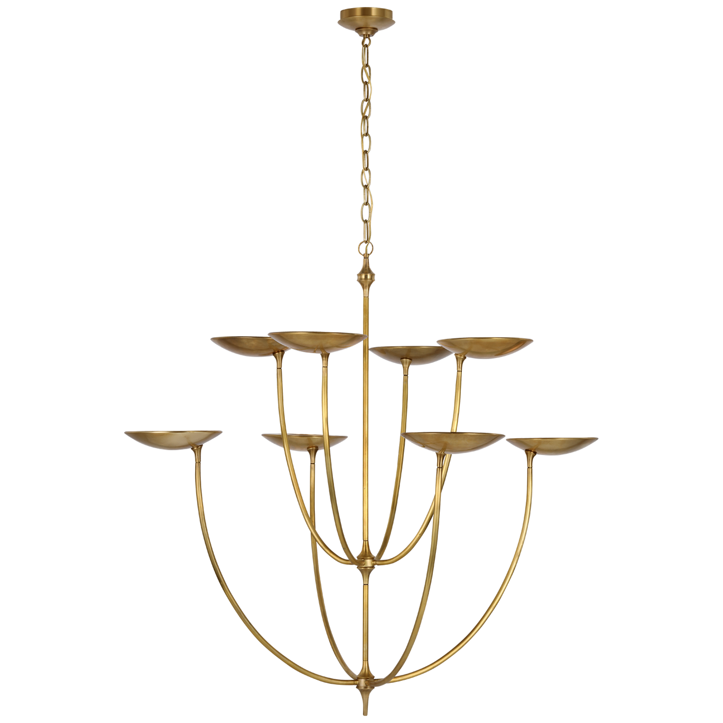 Keira X-Large Chandelier - Hand-Rubbed Antique Brass Finish