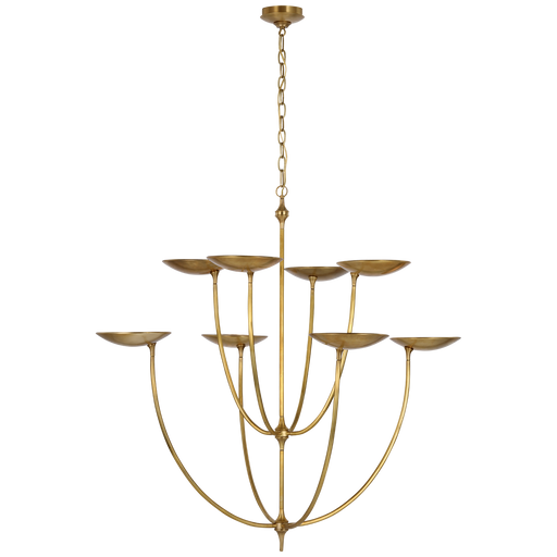 Keira X-Large Chandelier - Hand-Rubbed Antique Brass Finish