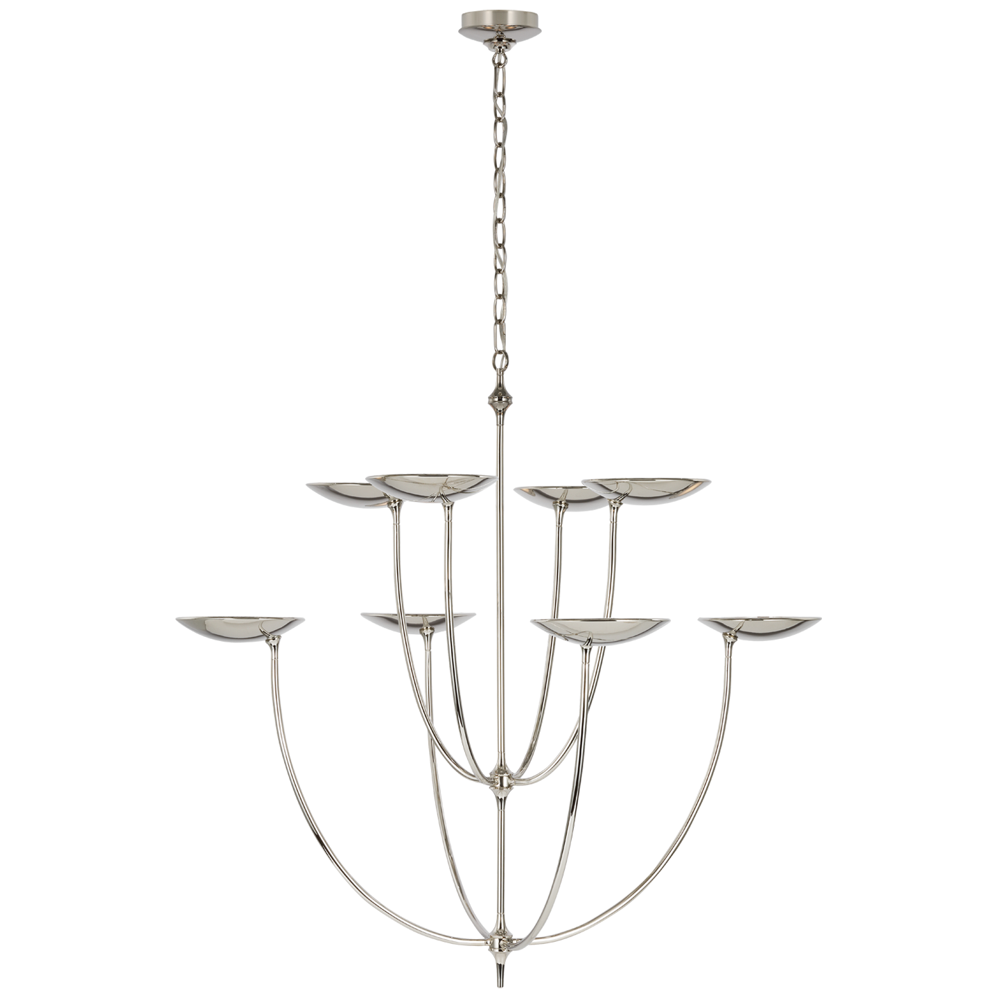 Keira X-Large Chandelier - Polished Nickel Finish