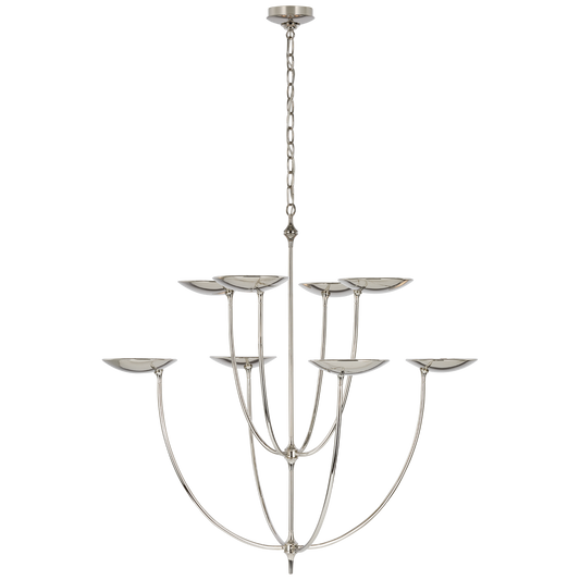 Keira X-Large Chandelier - Polished Nickel Finish