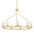 Load image into Gallery viewer, Kendra Small Chandelier - Aged Brass Finish
