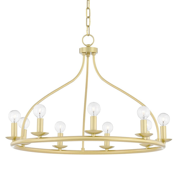Kendra Small Chandelier - Aged Brass Finish