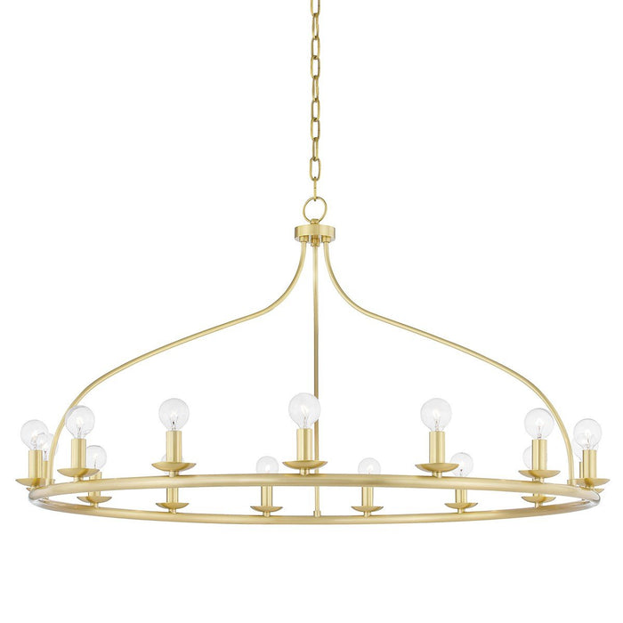 Kendra Large Chandelier - Aged Brass Finish