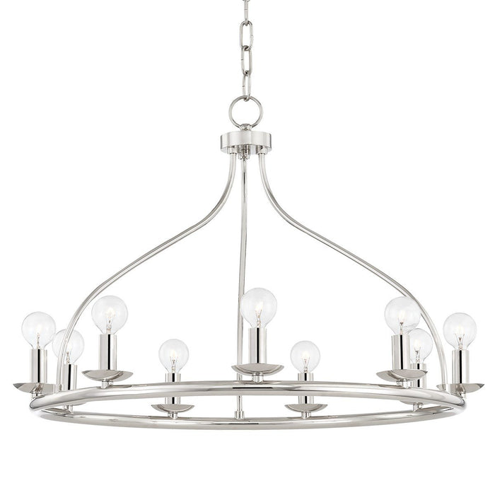 Kendra Small Chandelier - Polished Nickel Finish