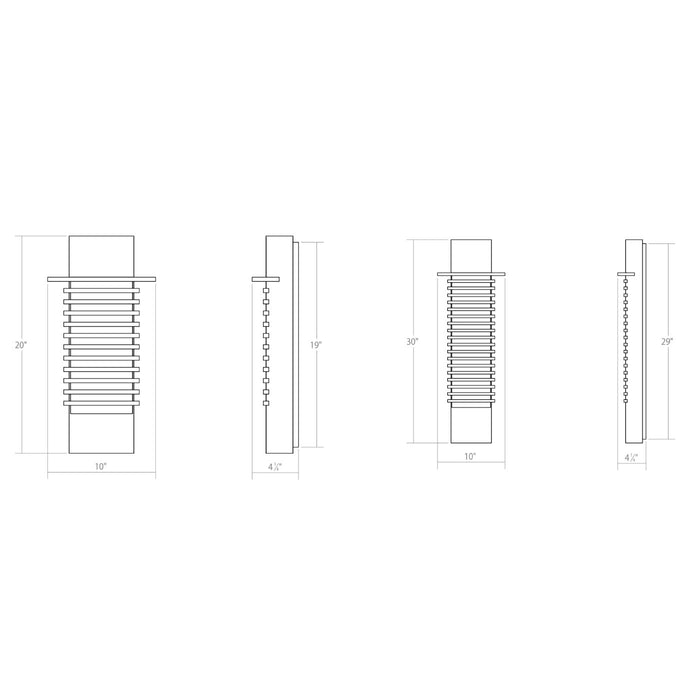 Kengo LED Outdoor Wall Sconce - Diagram